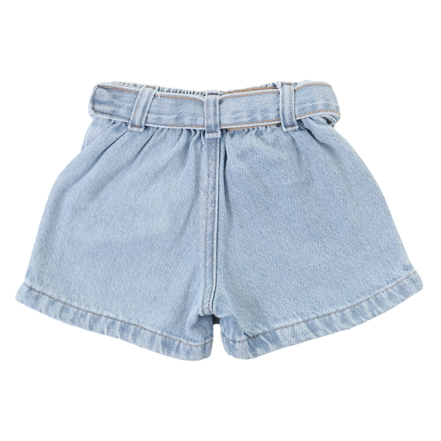 Short Saia  Infantil Kookabu Jeans Com Bolso Frontal