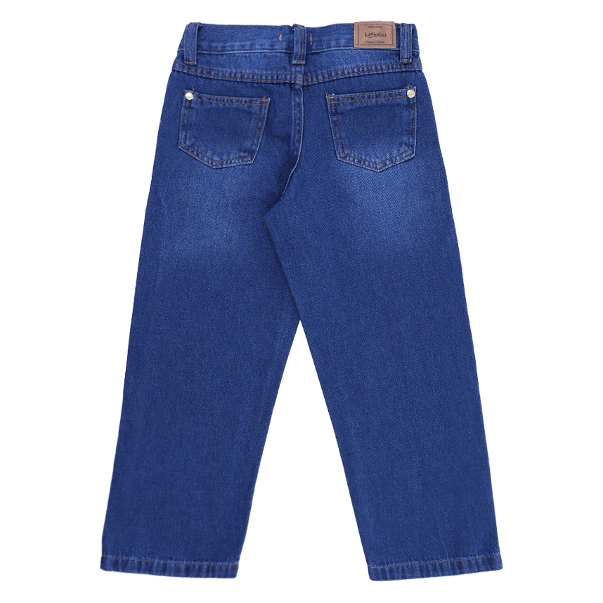 Calça Infantil Kookabu Jeans Escuro Wide Leg Calça Infantil Kookabu Jeans Escuro Wide Leg