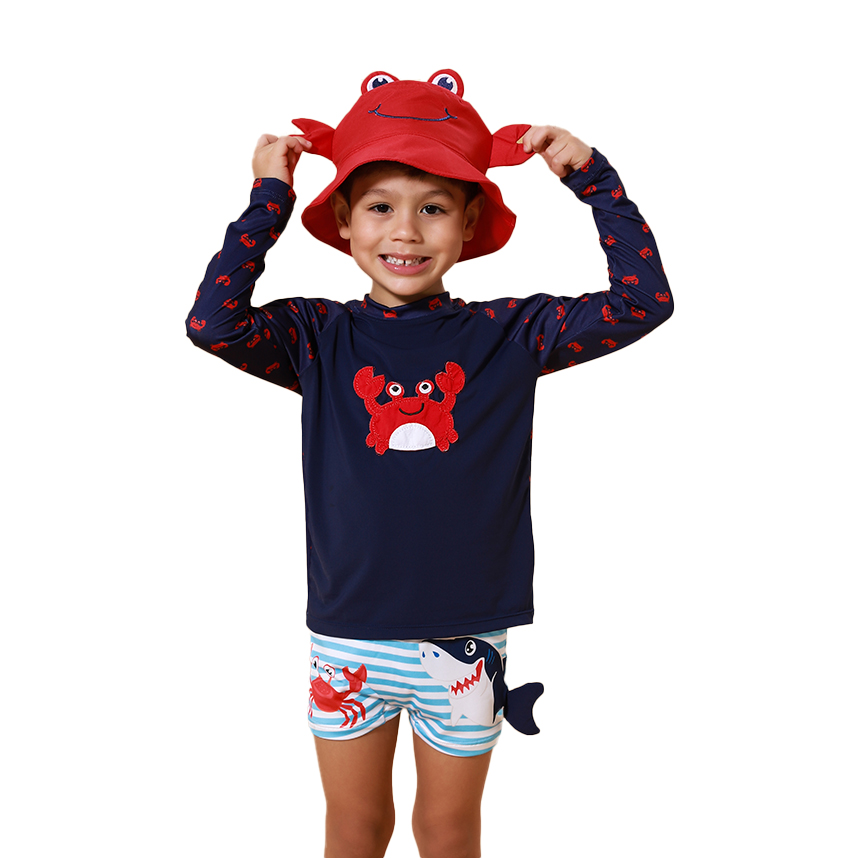 Conjunto Bebê Everly Camiseta Longa E Boxer Caranguejo Conjunto Bebê Everly Camiseta Longa E Boxer Caranguejo