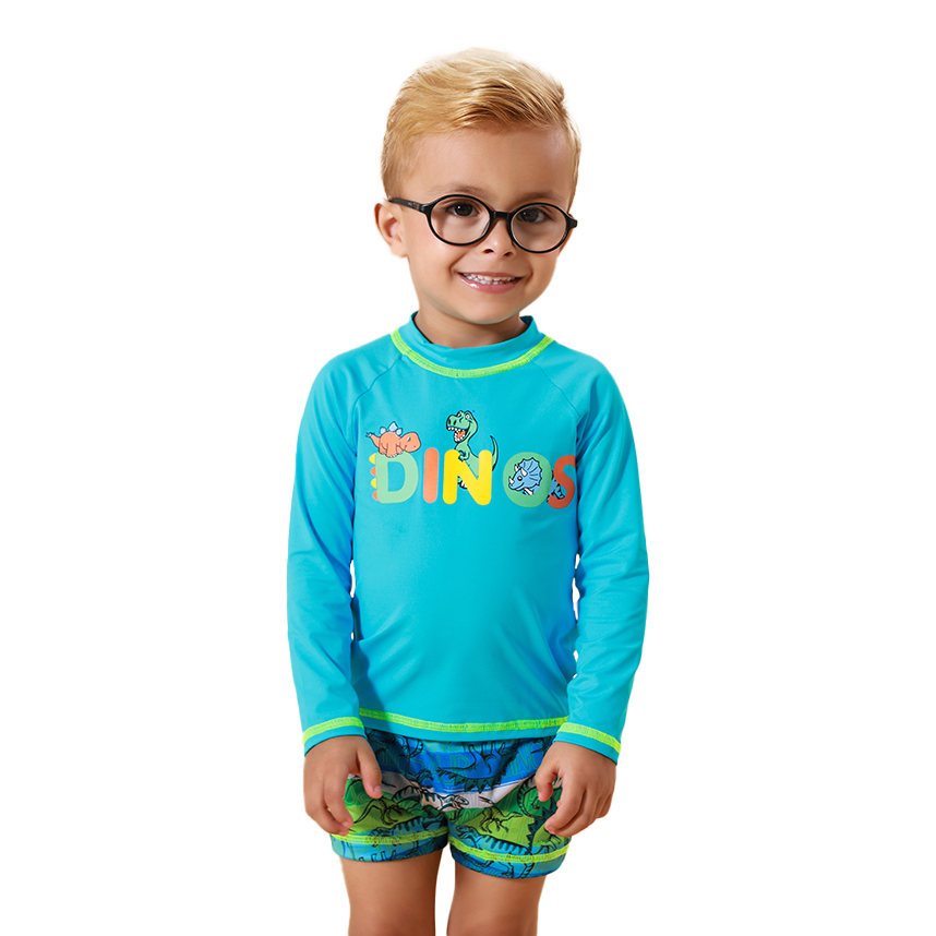 Conjunto Bebê Everly Camiseta Longa E Boxer Dinossauros Conjunto Bebê Everly Camiseta Longa E Boxer Dinossauros