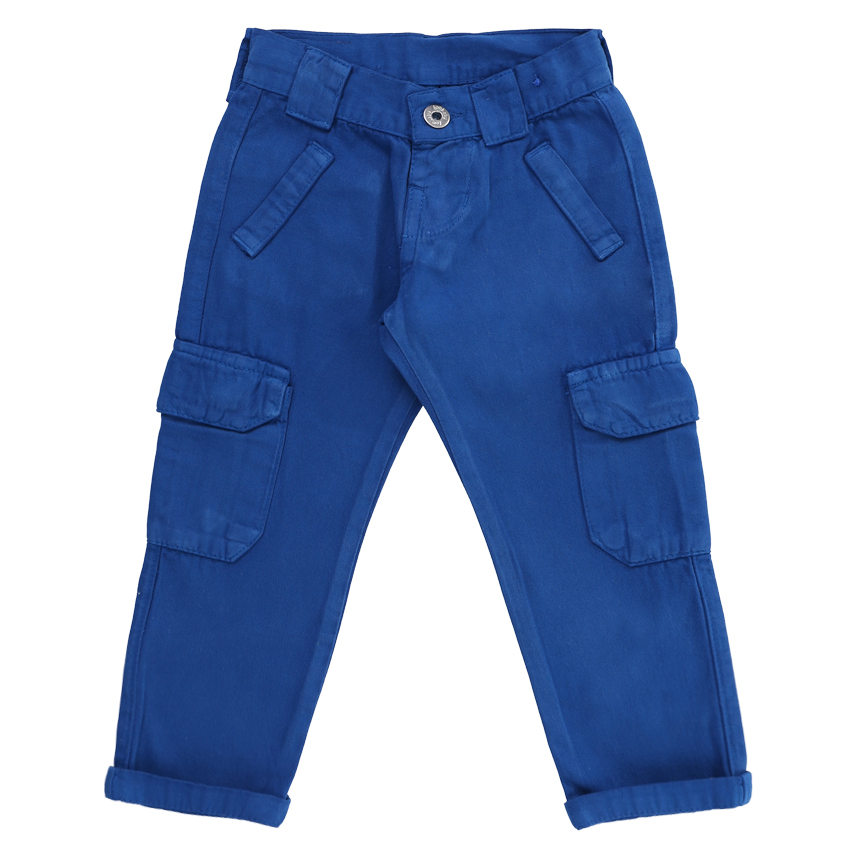 Calça Infantil Kookabu Menino Em Sarja Bolso Cargo