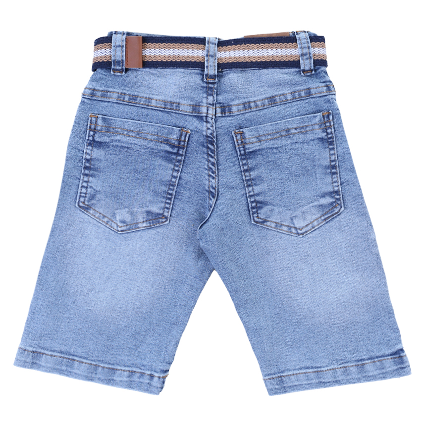 Bermuda Infantil Kookabu Jeans Claro Com Cinto Bermuda Infantil Kookabu Jeans Claro Com Cinto