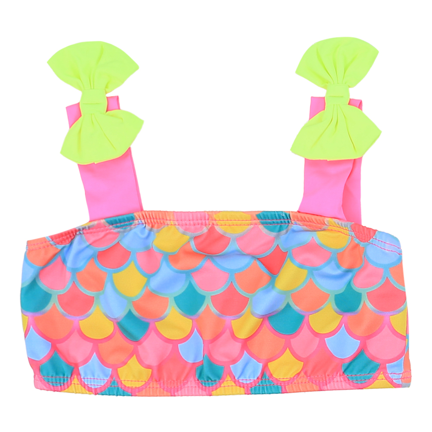 Conjunto Bebê Everly Blusa longa E Biquini Escamas 3 Peças