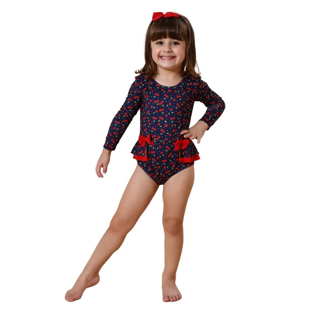 Maiô Everly com Babados E Laços Estampado