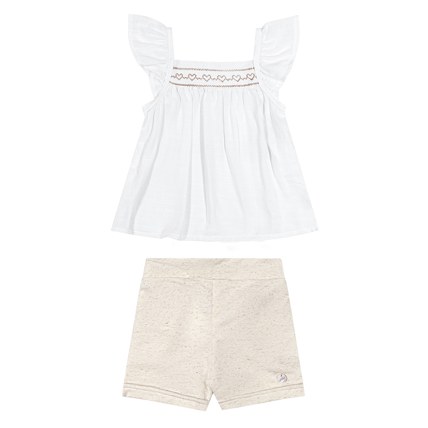 Conjunto Infantil Angerô Blusa E Short Moletinho Conjunto Infantil Angerô Blusa E Short Moletinho