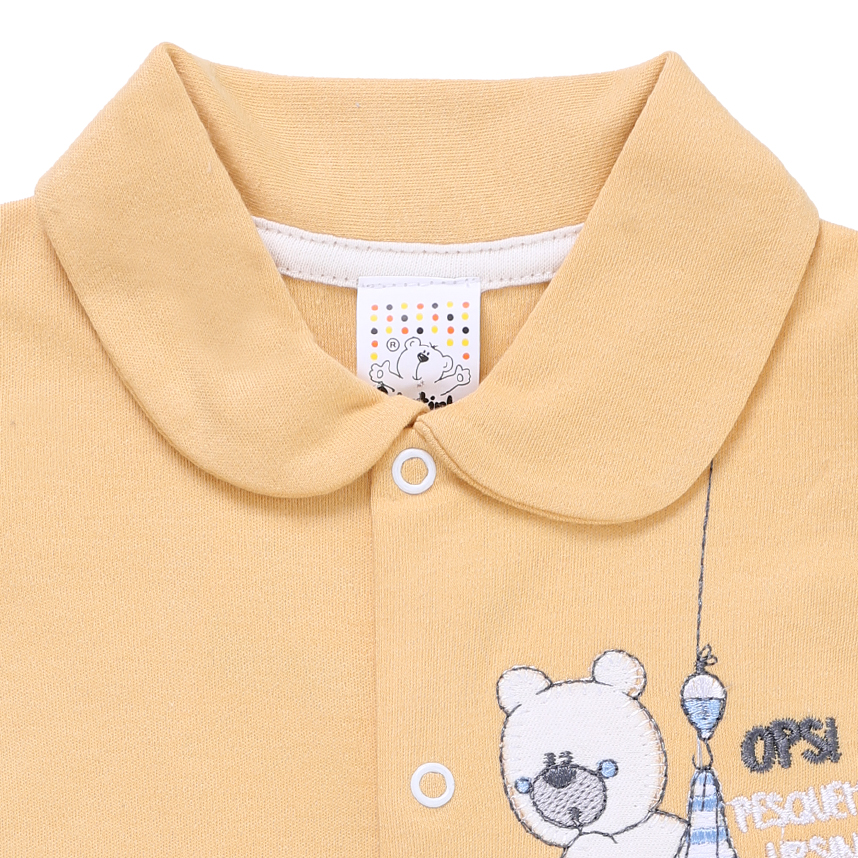 Macacão Bebê Petutinha em Suedine Estampa Urso E Peixes Macacão Bebê Petutinha em Suedine Estampa Urso E Peixes