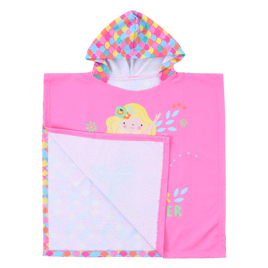 Toalha Bebê  Everly Menina Poncho Sereia Toalha Bebê  Everly Menina Poncho Sereia