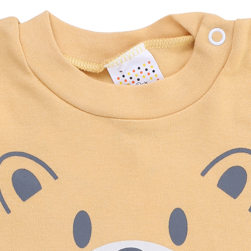 Macacão Curto Bebê Petutinha Suedine Estampa Urso