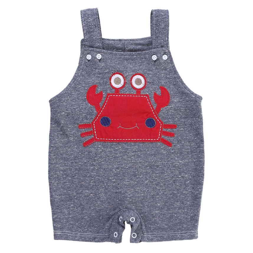 Macacão Curto Bebê Petutinha Estampa Caranguejo 2 Peças