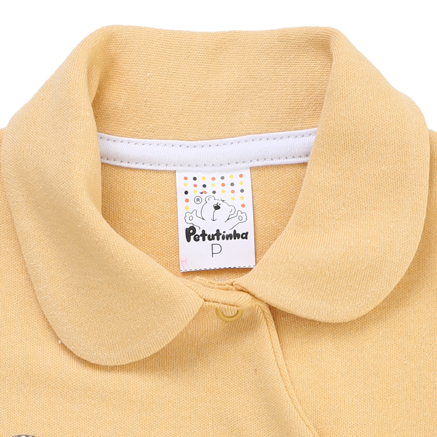 Macacão Curto Bebê Petutinha Estampa Ursinho