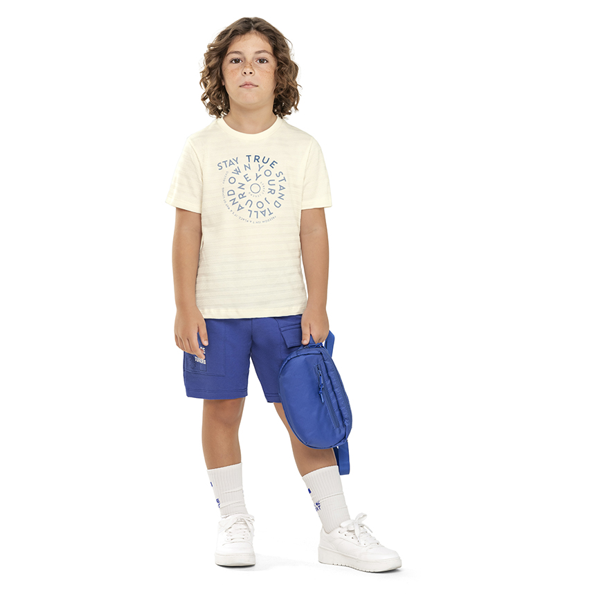 Conjunto Infantil Angerô Camiseta E Bermuda Em Moletinho Conjunto Infantil Angerô Camiseta E Bermuda Em Moletinho