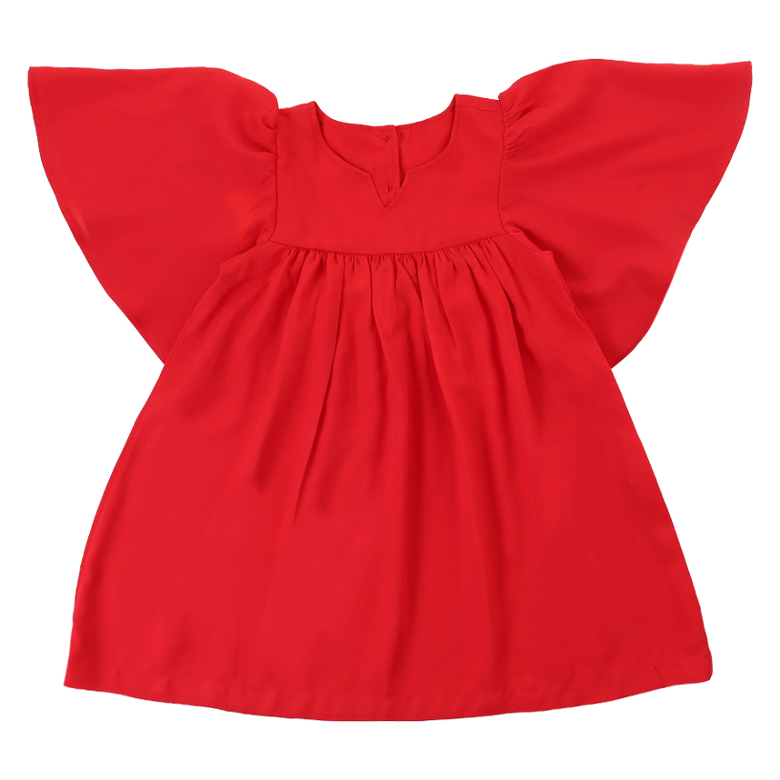 Vestido Infantil Kookabu  Em Viscose Manga Godê Vestido Infantil Kookabu  Em Viscose Manga Godê