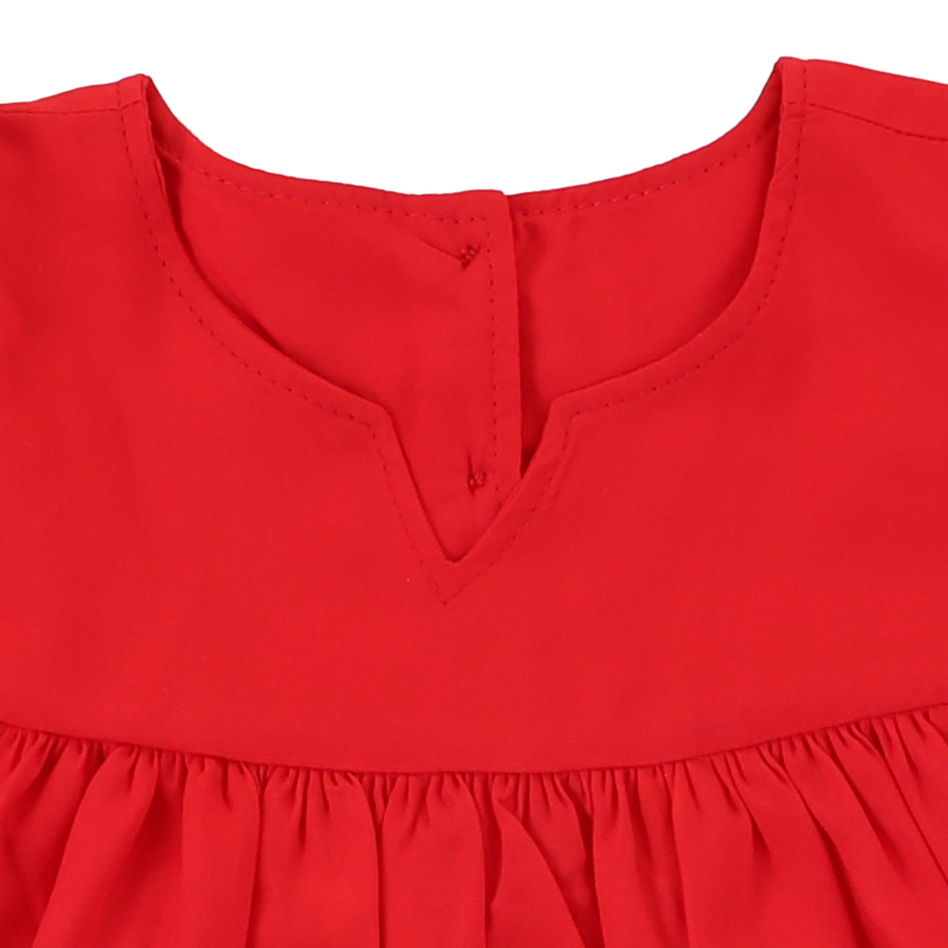 Vestido Infantil Kookabu  Em Viscose Manga Godê Vestido Infantil Kookabu  Em Viscose Manga Godê