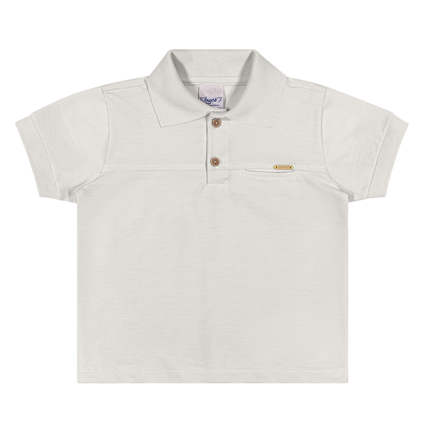 Camiseta Infantil Angerô Manga Curta Gola Polo Piquet Camiseta Infantil Angerô Manga Curta Gola Polo Piquet