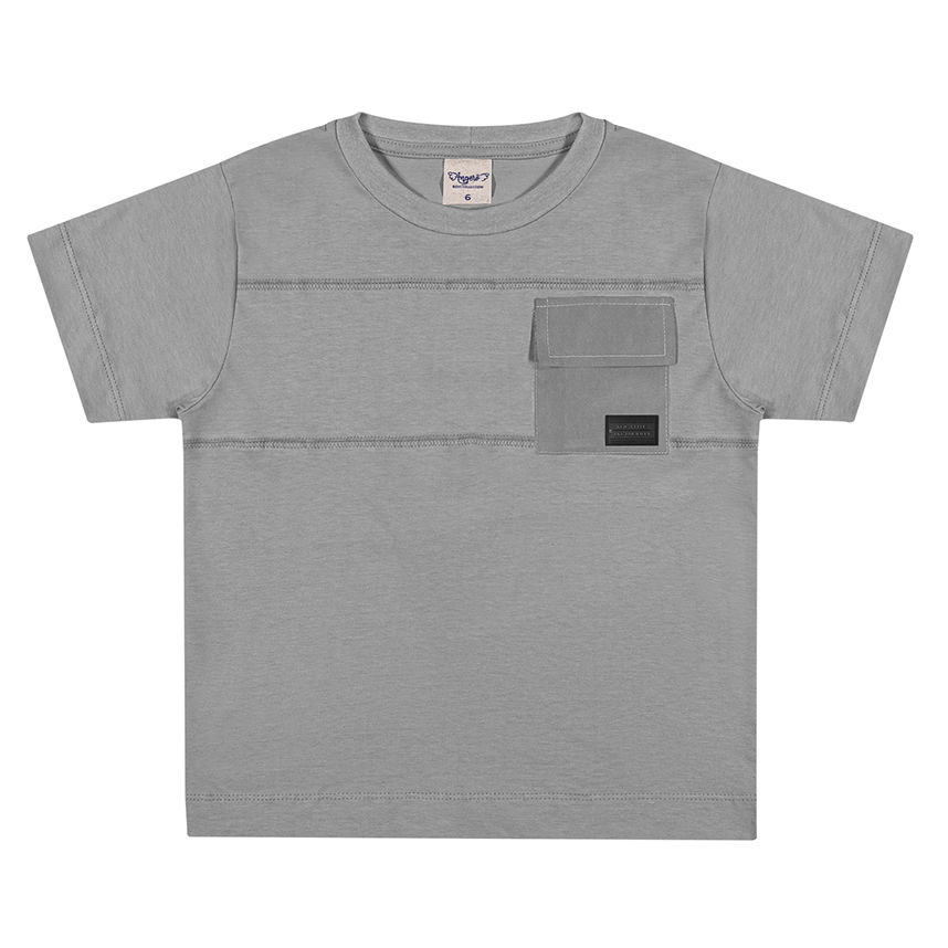 Camiseta Infantil Angerô Meia Malha Fio Penteado Camiseta Infantil Angerô Meia Malha Fio Penteado