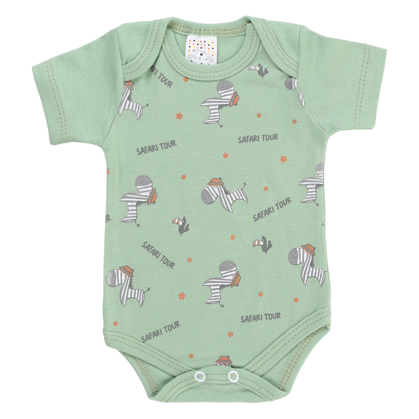Body Bebê Petutinha Manga Curta Estampa Safari Zebra 3 Peças Body Bebê Petutinha Manga Curta Estampa Safari Zebra 3 Peças