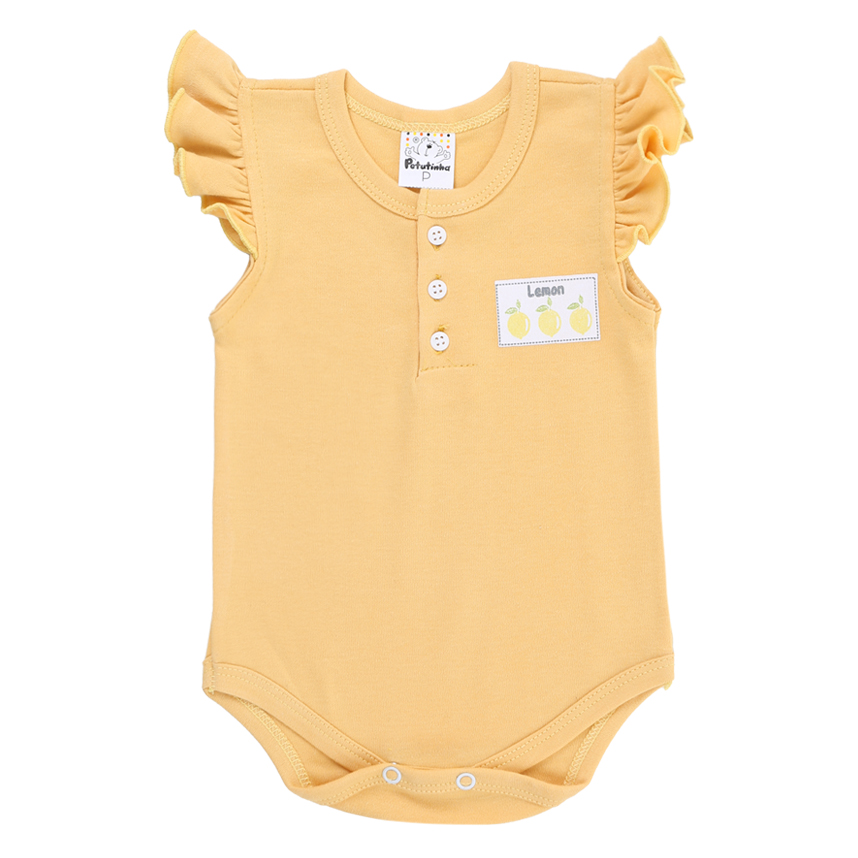 Body Bebê Petutinha Manga Curta Estampa Limão 3 Peças Body Bebê Petutinha Manga Curta Estampa Limão 3 Peças