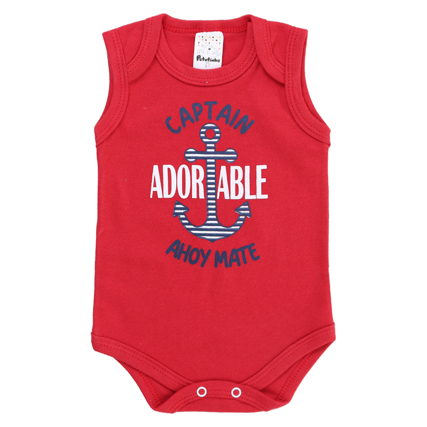 Conjunto Bebê Petutinha Estampa Barco Âncora 3 Peças Conjunto Bebê Petutinha Estampa Barco Âncora 3 Peças