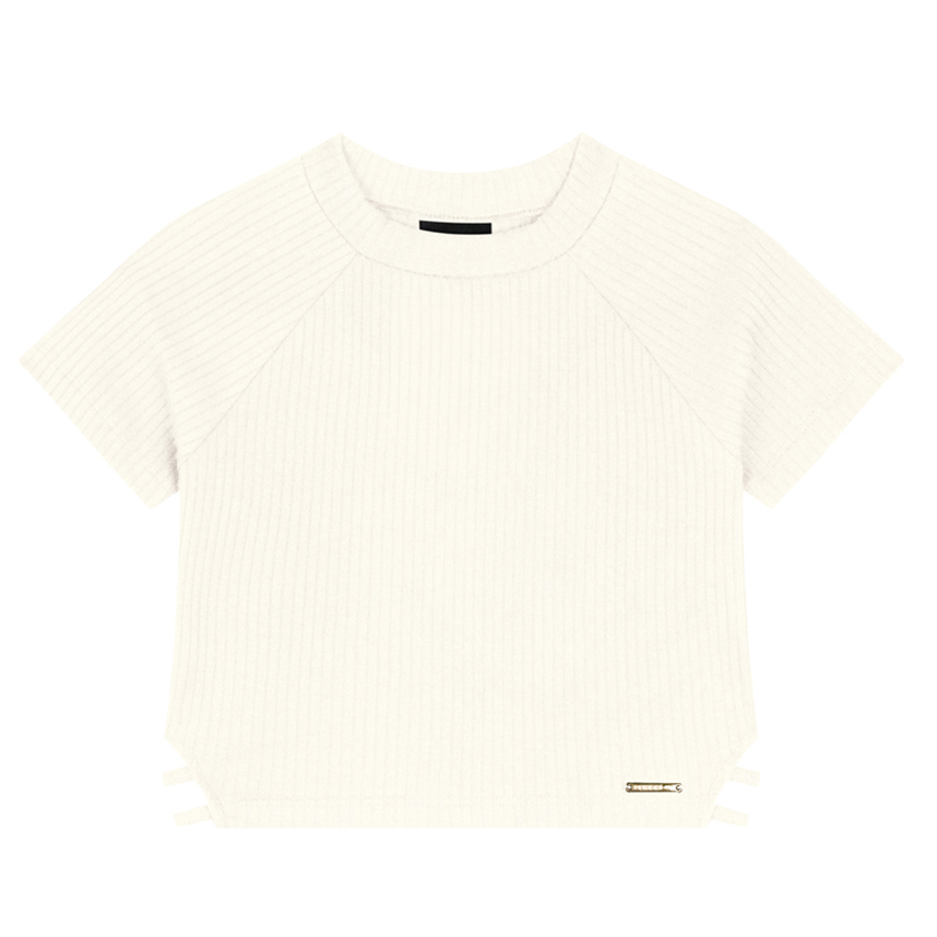 Blusa Juvenil Lamon Manga Curta Canelada