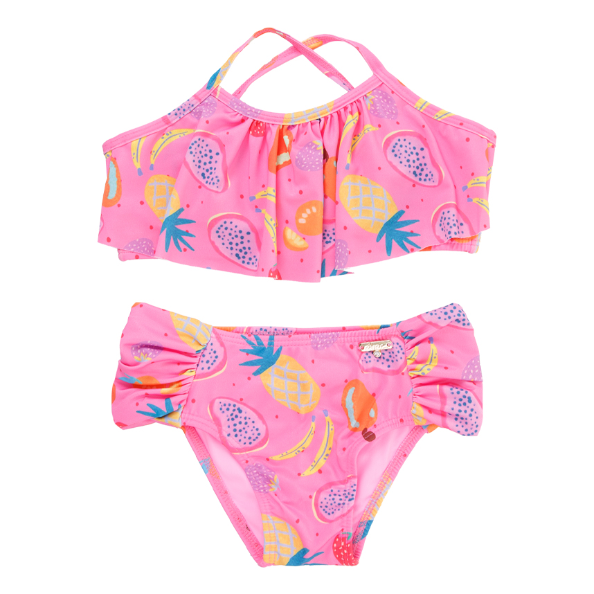 Biquini Infantil Everly Estampa Frutas Coloridas