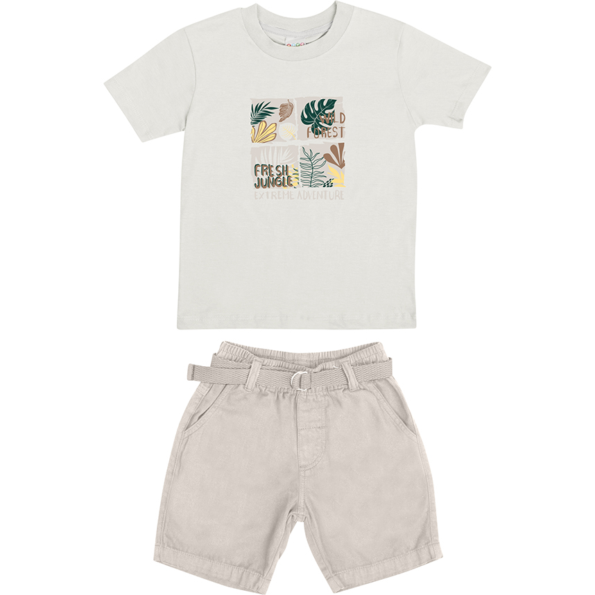 Conjunto Infantil Have Fun Camiseta Meia Malha E Bermuda Conjunto Infantil Have Fun Camiseta Meia Malha E Bermuda