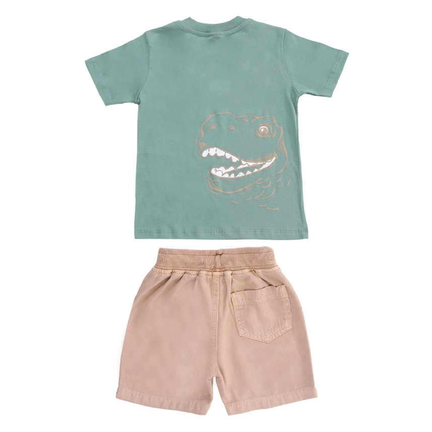 Conjunto Infantil  Have Fun Camiseta Meia Malha E Bermuda