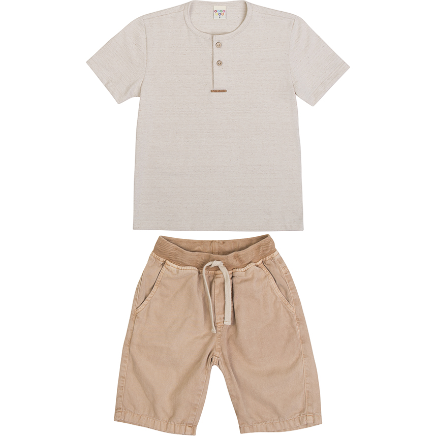 Conjunto Juvenil Have Fun Camiseta Malha Jaquard E Bermuda Conjunto Juvenil Have Fun Camiseta Malha Jaquard E Bermuda