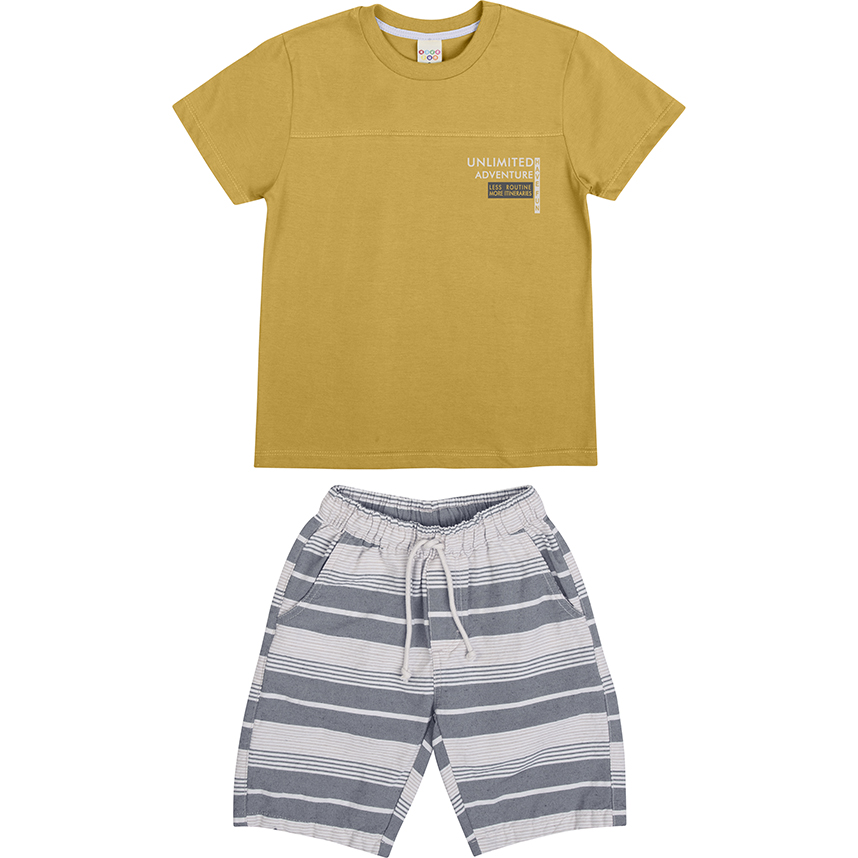 Conjunto Juvenil Have Fun Camiseta Meia Malha E Bermuda