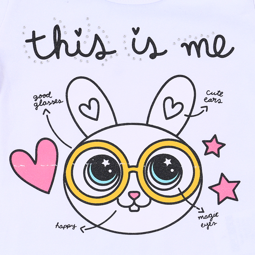 Blusa Infantil Color Mini Estampa Coelho E Strass Blusa Infantil Color Mini Estampa Coelho E Strass