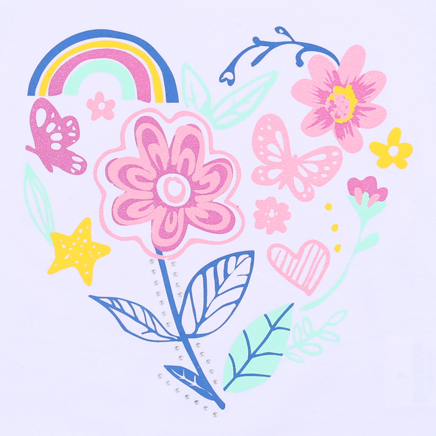 Blusa Infantil Color Girl Estampa Flores E Borboletas