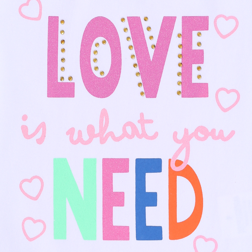 Blusa Infantil Color Girl Estampa Corações E Strass