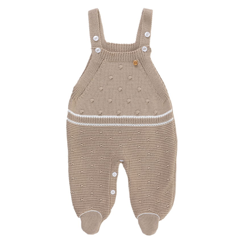 Macacão Longo Beth Bebê Em Tricô Com Body 2 Peças Macacão Longo Beth Bebê Em Tricô Com Body 2 Peças