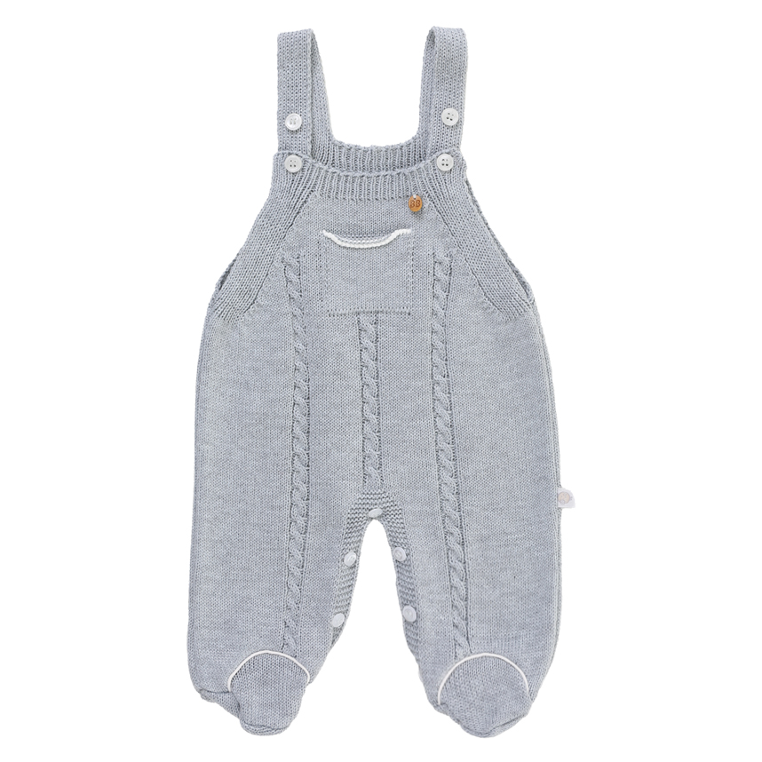 Macacão Longo Beth Bebê Em Tricô Com Body 2 Peças Macacão Longo Beth Bebê Em Tricô Com Body 2 Peças