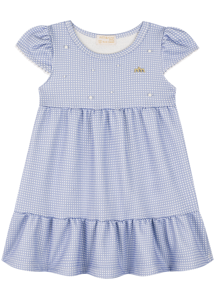 Vestido Bebê Milli Nina Com Babados Em Cotton Vestido Bebê Milli Nina Com Babados Em Cotton