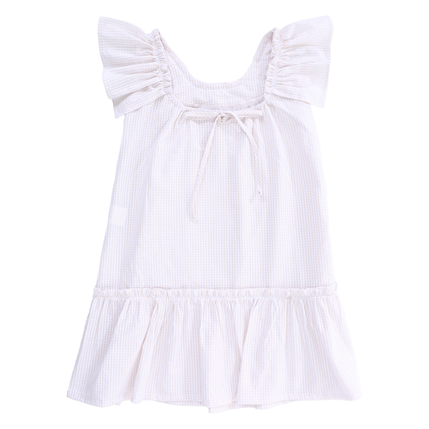 Vestido Xadrez Infantil Kookabu Detalhe Amarração Vestido Xadrez Infantil Kookabu Detalhe Amarração