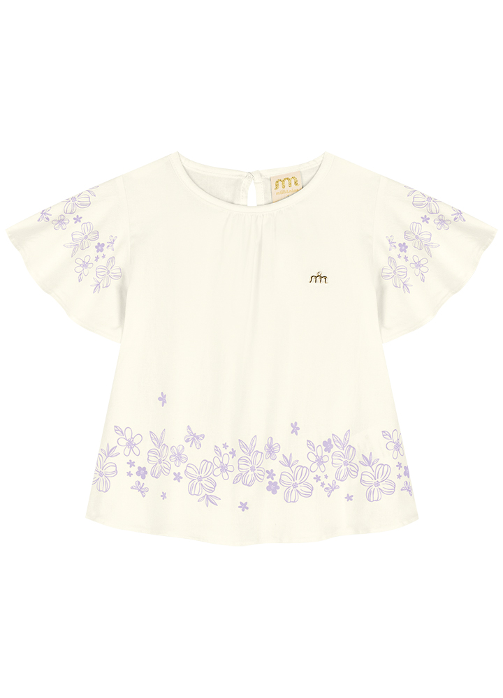 Conjunto Infantil Milli Nina Bata E Short Em Sarja