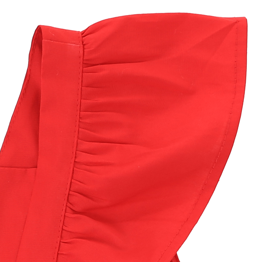 Vestido Infantil Kookabu Liso Cavado Com Babado