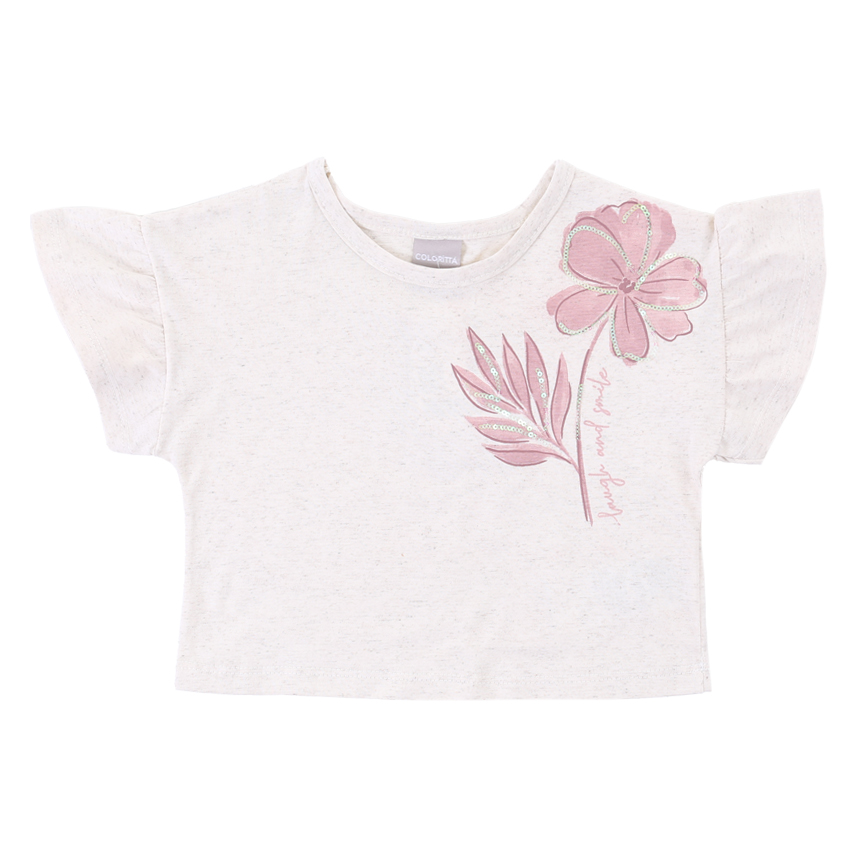 Conjunto Infantil Colorittá Blusa E Saia Em Linho