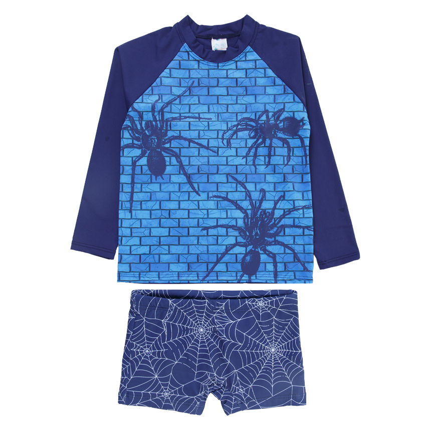 Conjunto Infantil Everly Camiseta Manga Longa E boxer Aranha Conjunto Infantil Everly Camiseta Manga Longa E boxer Aranha