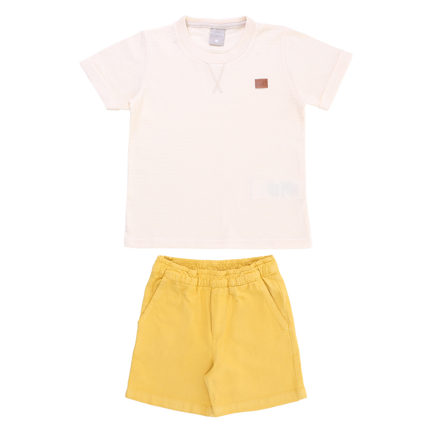 Conjunto Infantil Colorittá Camiseta Meia Malha E Bermuda