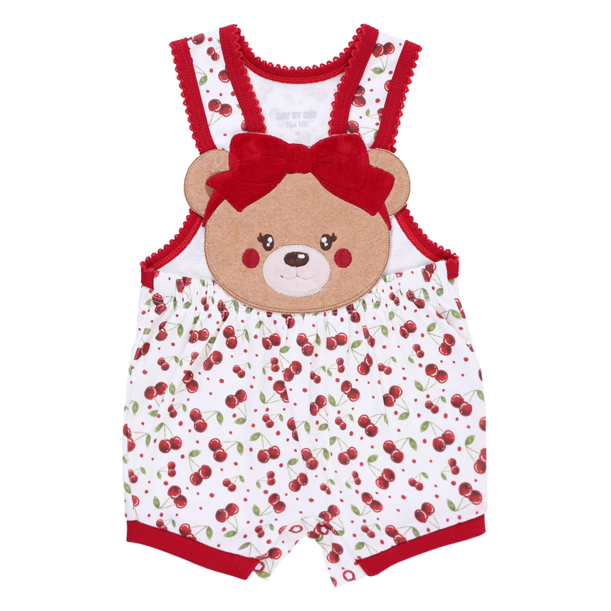 Banho De Sol Bebê Day By Em Suedine Bordado Ursa