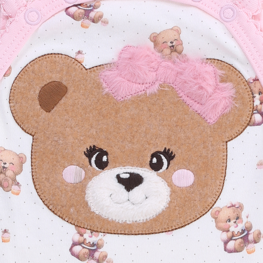 Banho De Sol Bebê Day By Em Suedine Bordado Ursa Banho De Sol Bebê Day By Em Suedine Bordado Ursa