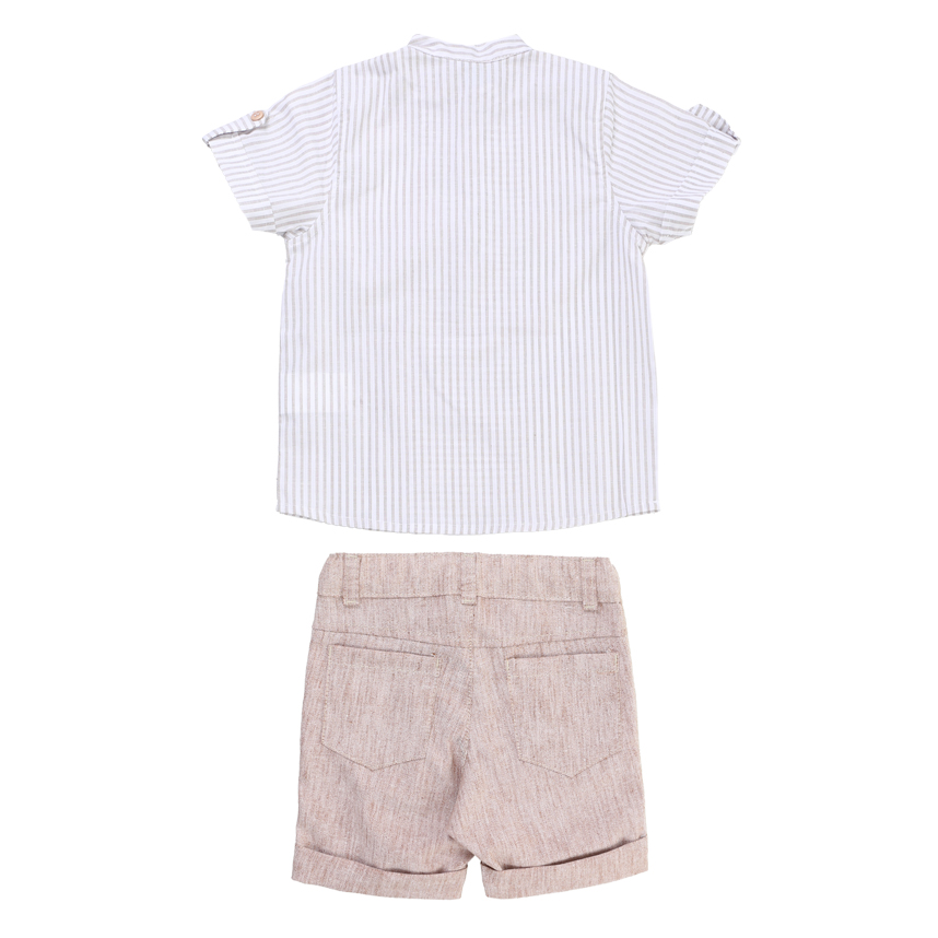 Conjunto Infantil Kookabu Camisa Listrada E Bermuda Conjunto Infantil Kookabu Camisa Listrada E Bermuda