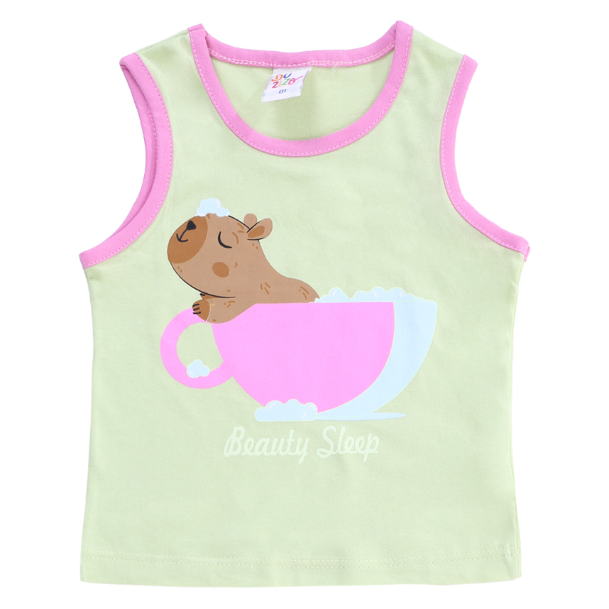 Pijama Infantil Duzizo Meia Malha Estampa Capivara