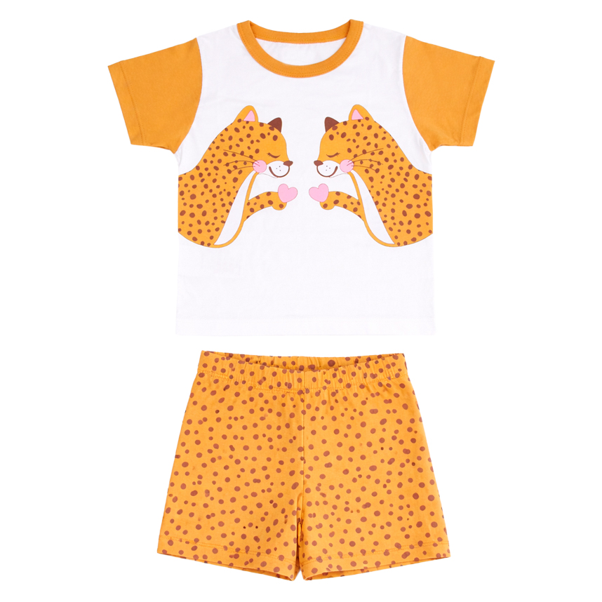 Pijama Curto Infantil Bicho Bagunça  Menina Oncinha