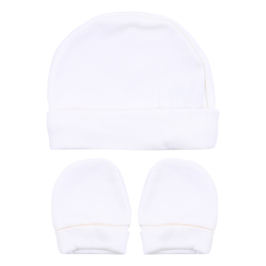 Kit Enxoval Bebeninho Suedine Liso Com Touca E Luva