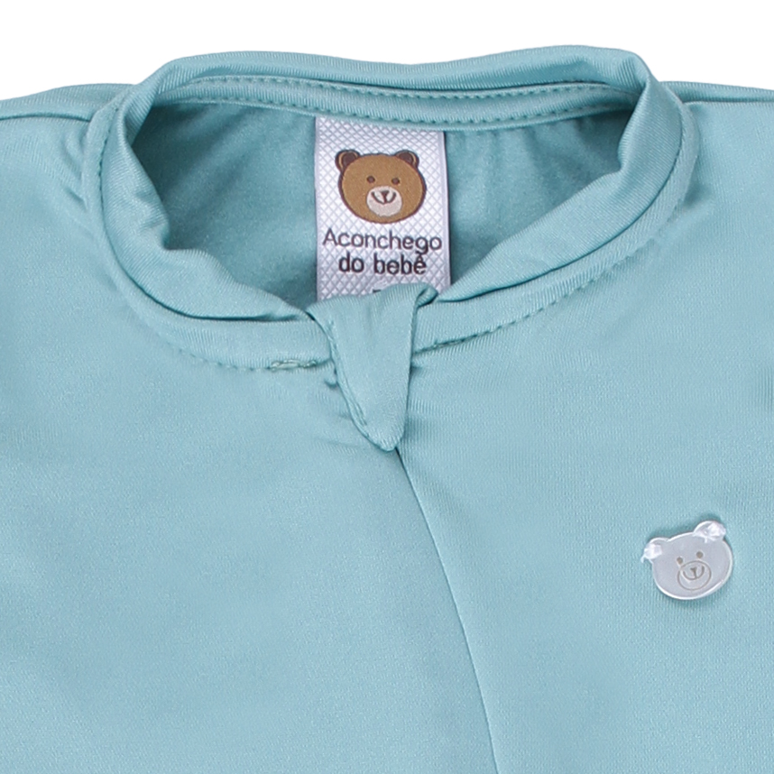 Macacão Longo Bebê Aconchego Com Zíper Liso