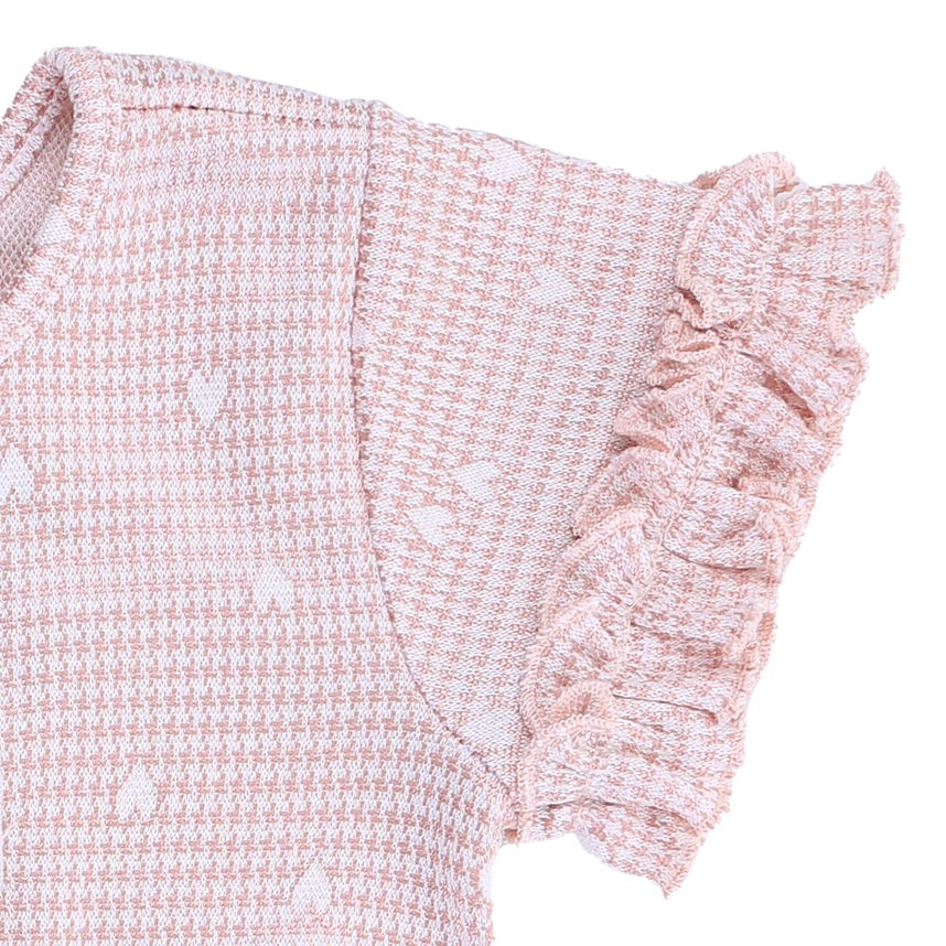 Macacão Curto Bebê Aconchego Estampa Coração