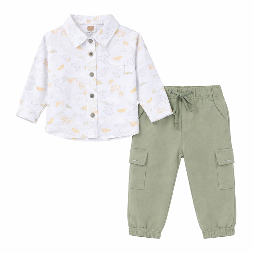 Conjunto Bebê Aconchego Body Estampado E Calça