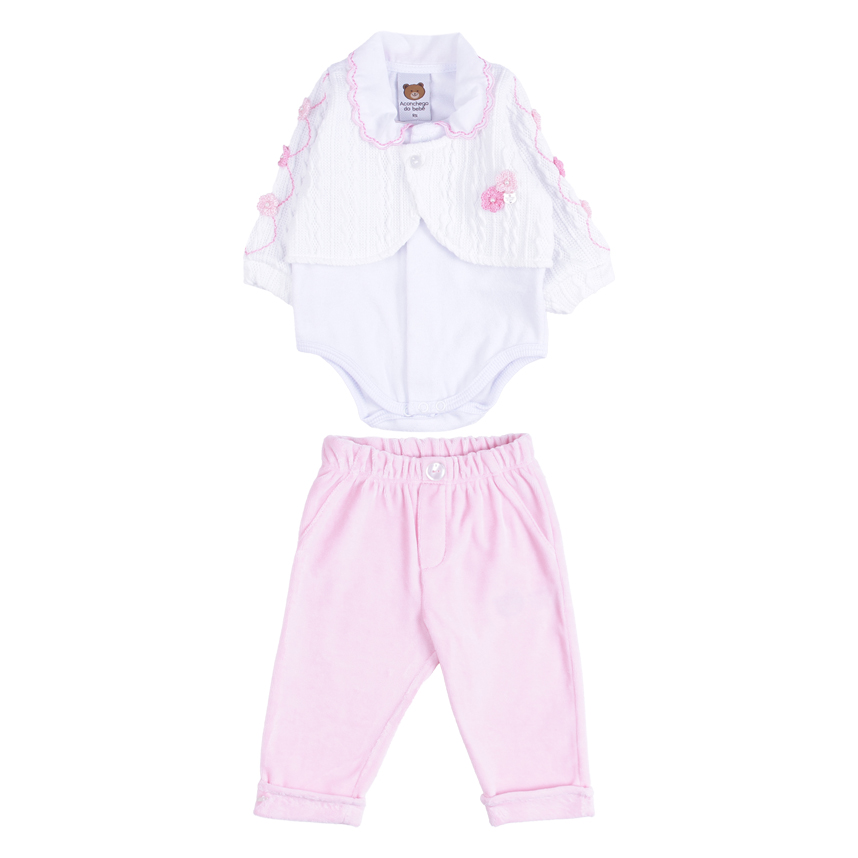 Conjunto Bebê Aconchego Body E Calça 2 Peças